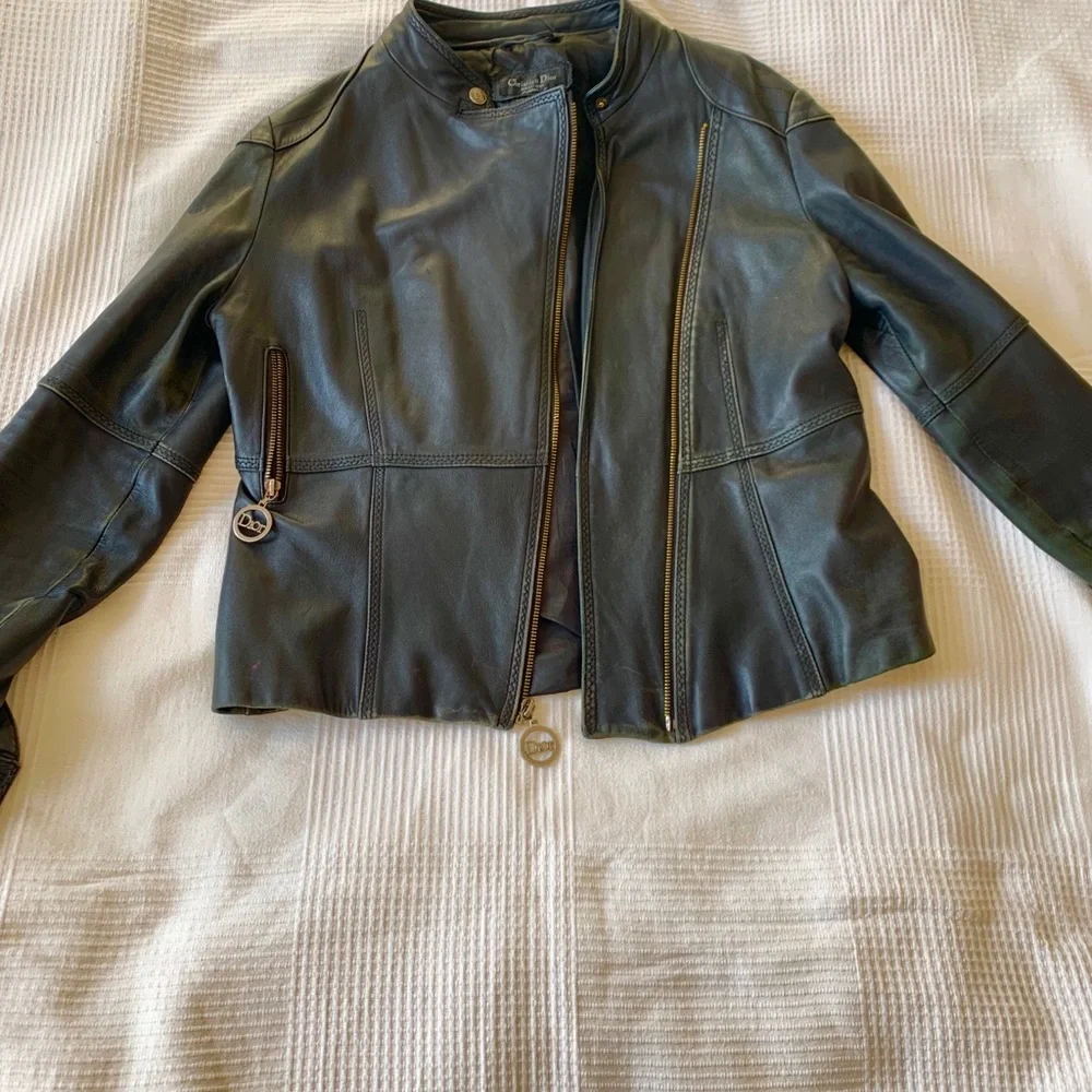 Authentic Christian Dior used leather jacket
